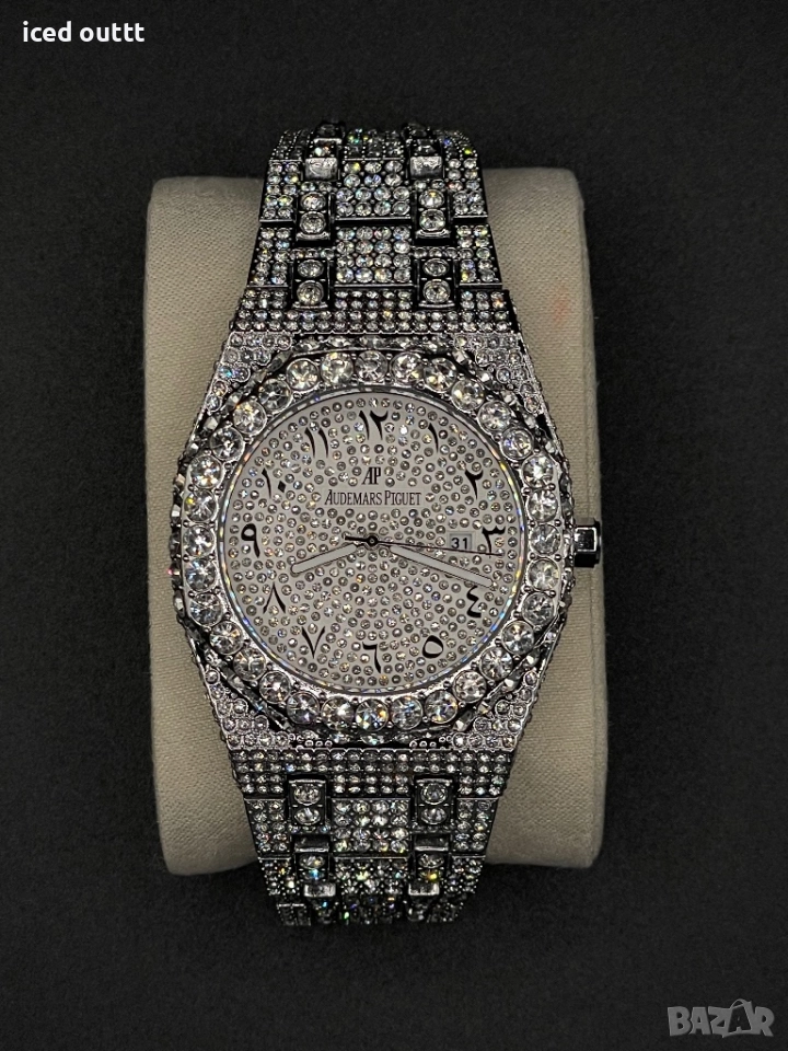 Диамантен Часовник Audemars Piguet Royal Oak Iced Out Moissanite 41mm, снимка 1