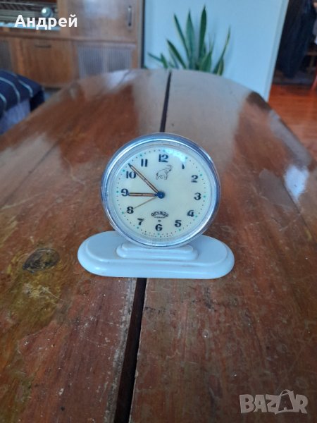 Стар настолен часовник,будилник Дружба, снимка 1