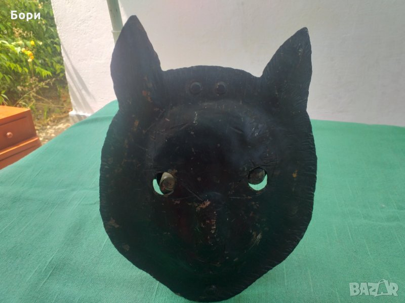 Метална светеща котешка глава, снимка 1