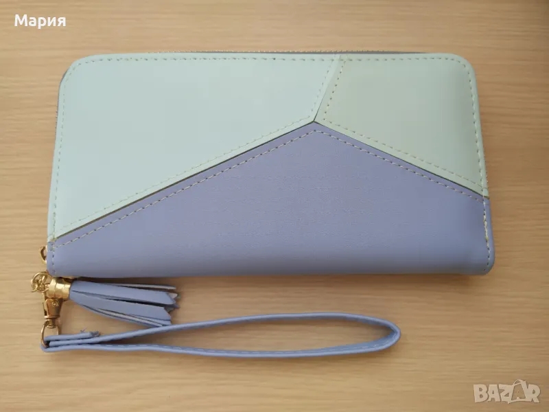 Дамско портмоне. Портмоне. Светло синьо дамско портмоне., снимка 1