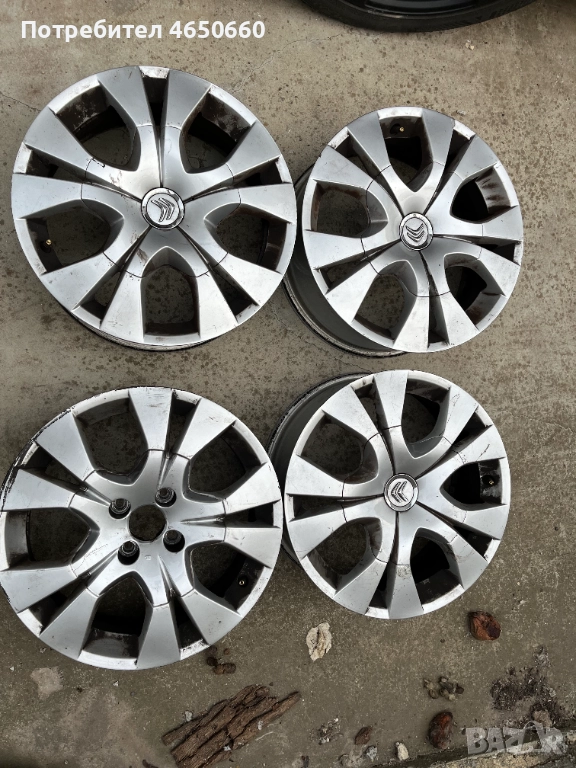 17 цолови алуминиеви джанти за Ситроен със сензори, снимка 1