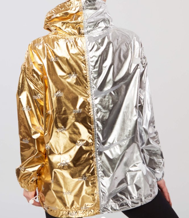 Nike gold silver jacket top