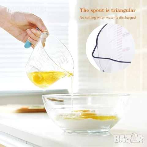 ПРОМОЦИЯ Мерителни чаши, к-кт от 3 бр. SUNSHINE SMILE (3PCS) MEASURING CUP (X0016FQBPJ), снимка 6 - Прибори за хранене, готвене и сервиране - 51986102