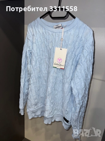 Carlo Colucci Jacquard Пуловер, снимка 3 - Пуловери - 52777068