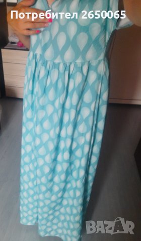 Дълга рокля тюркоаз М/L размер , снимка 1