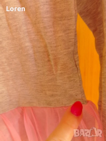 Подарявам!Детска красива блузка с розово тюлче от 6-8, снимка 7 - Детски Блузи и туники - 51386103