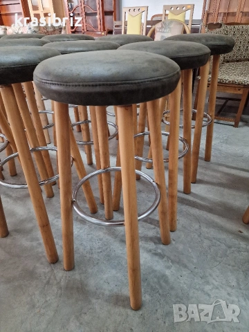 Масивни Бар Столове-14бр -внос от Германия!ОБЯВЕНАТА ЦЕНА Е ЗА БРОЙ!, снимка 4 - Столове - 53007587