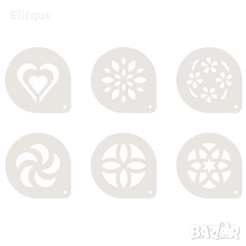 Шаблони за декорация комплект MyDrink 6 броя, снимка 2 - Други - 52831818