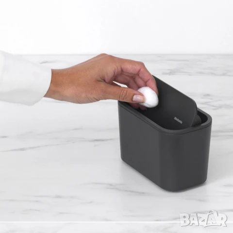 Кошче за отпадъци за баня Brabantia MindSet Dark Grey / White, снимка 3 - Други стоки за дома - 50608203