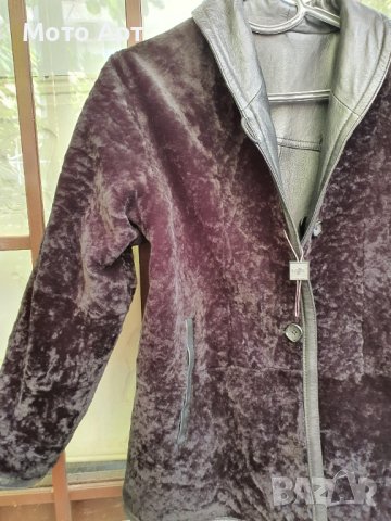 Италианско Кожено Дамско Женско Яке ILGAZLI Размер М с 2 Лица Ново Зимно, снимка 9 - Якета - 43762879