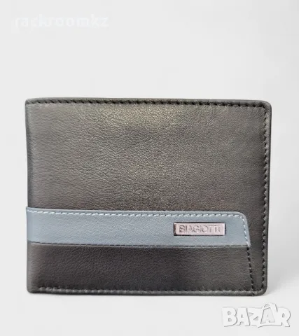 Мъжки луксозен портфейл портмоне от естествена кожа в черен цвят марка Biagiotti, снимка 3 - Портфейли, портмонета - 50316240