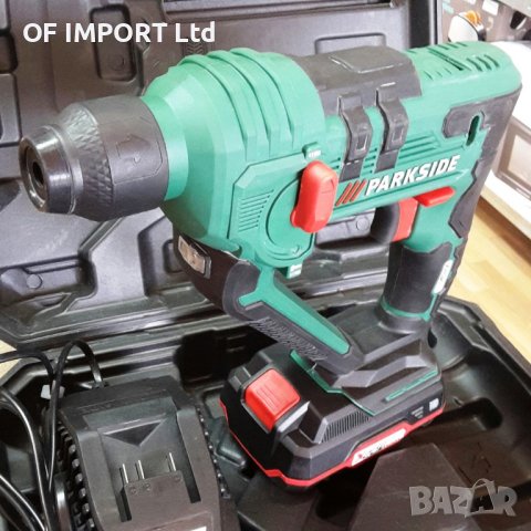 Акумулаторен Перфоратор PARKSIDE 20V Li-Ion SDS, снимка 7 - Бормашини - 43986195