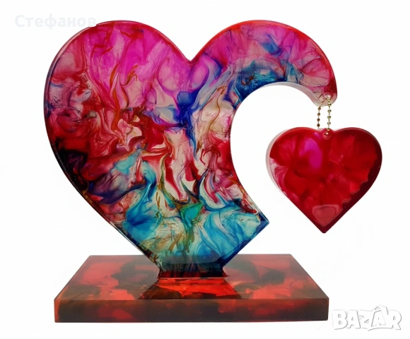 Арт декорация „Сияйно сърце“ 