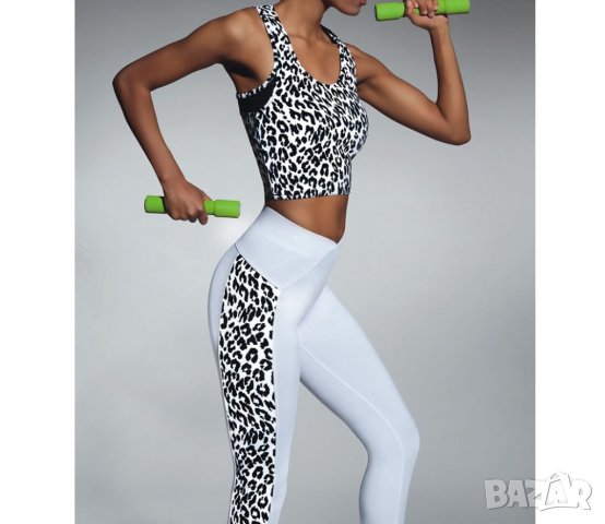 Черно-бял топ 200 DEN марка Bas Black 