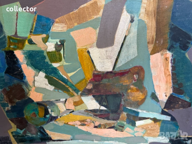 Маслена картина - Димитър Кавръков / абстракция. №7875, снимка 3 - Антикварни и старинни предмети - 53495538