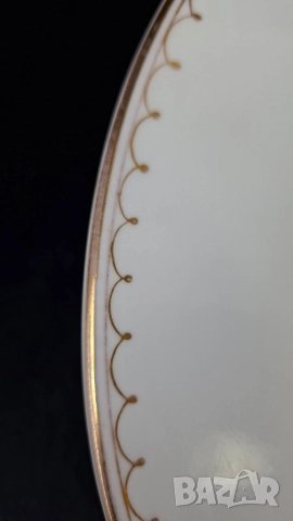 Старо антикварно плато за торта - Christian Fischer, Pirkenhammer, 170 годишно, снимка 5 - Други - 52614189