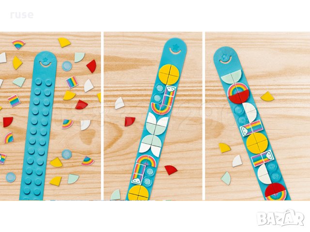 НОВИ! LEGO® DOTS™ Гривна с цветовете на дъгата 41900 , снимка 7 - Образователни игри - 33053693