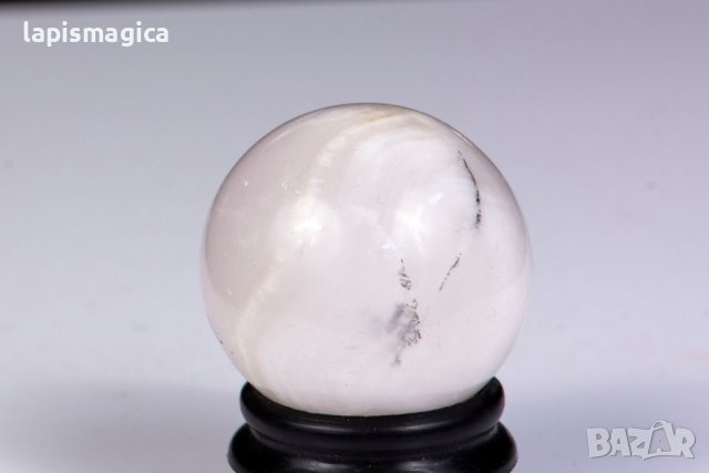 Сфера от флуоресцентен манганокалцит 77g 38mm №5, снимка 2 - Други ценни предмети - 43807367
