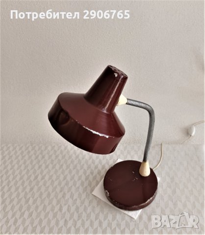 Стара индустриална настолна лампа работеща, снимка 2 - Антикварни и старинни предмети - 38399191