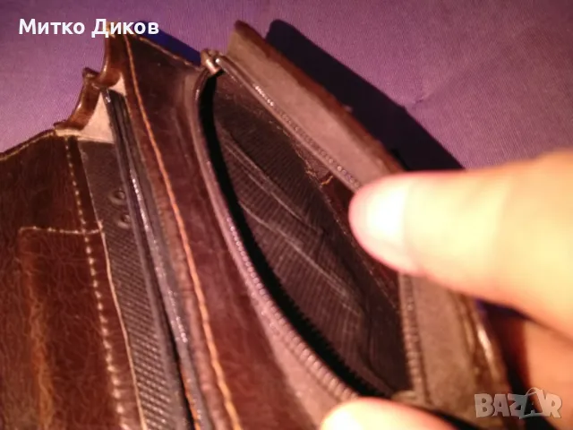 Чанта за колан и борсета  естествена кожа маркова на Landro 170х120х45мм, снимка 7 - Чанти - 47840593