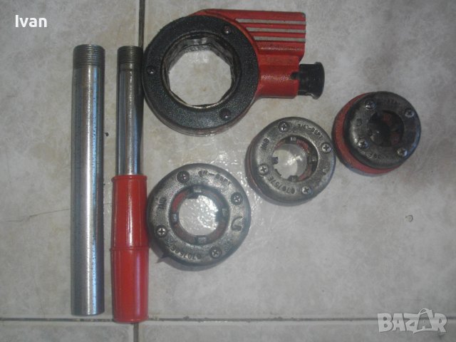 Чешмеджиийска Водопроводна Плашка Винтонарезка-3 глави-За Резби Тръби 1/2-3/4-1цол Немска-BST Type62, снимка 17 - Други инструменти - 43569225