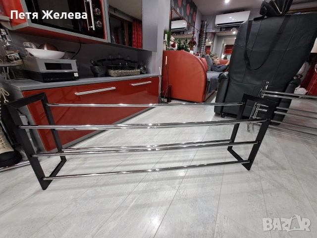 Хромирана,регулируема етажерка(рафт) за обувки, снимка 7 - Други стоки за дома - 53223016