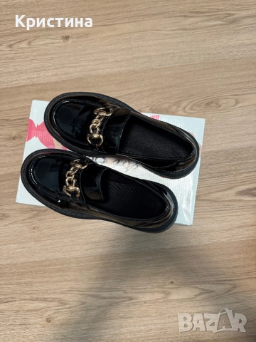 Черни лоуфъри , снимка 3 - Дамски ежедневни обувки - 52777426