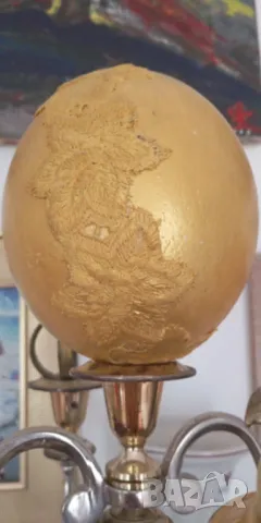 Щраусово яйце, рисувани щраусови яйца за привличане на благоденствие, щраус, снимка 11 - Статуетки - 27055259