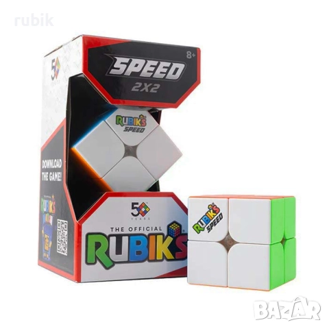 Оригинален куб на Рубик за скоростно нареждане Rubik's Magnetic Speed Cube 2x2x2 51мм - Stickerless, снимка 6 - Игри и пъзели - 52123867
