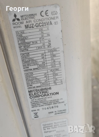 Инверторен климатик Mitsubishi Electric 9000 BTU 9ка, снимка 4 - Климатици - 53156599