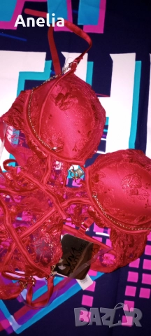 Дамско Боди Бюстие Червен Сутиен Лукс ХС С 75 Б, снимка 7 - Бельо - 52557894