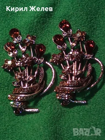 ПРЕКРАСНИ ФЛОРАЛНИ АР НУВО СТИЛ КЛИПС ОБЕЦИ с ИСКРЯЩИ ФАСЕТИРАНИ ЦВЕТНИ КРИСТАЛИ 47444, снимка 13 - Обеци - 47285576