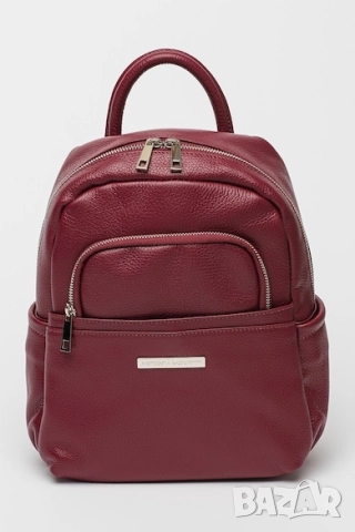 Antonia Moretti Кожена раница с двупосочен цип 