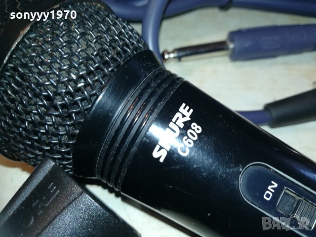 shure c608 profi mic+кабел и държач 2603211004, снимка 2 - Микрофони - 32308086