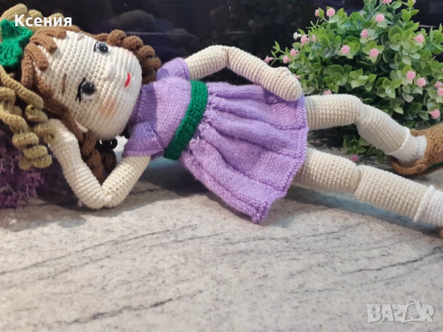 Плетена играчка Кукла ДАША, Ръчно изработена, Перфектен подарък, снимка 10 - Плюшени играчки - 52510348