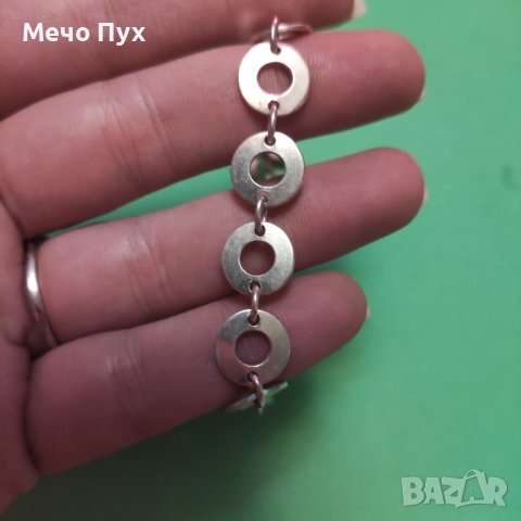 Сребърна гривна (219), снимка 7 - Гривни - 43317833