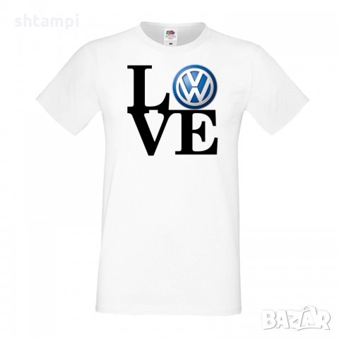 Мъжка тениска VW Volkswagen LOVE, снимка 1 - Тениски - 32834486