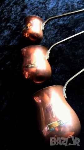 3 винтидж медни + месингови нагреватели за спиртни напитки - ром, бренди, уиски, декоративни ретро , снимка 4 - Други ценни предмети - 51359849