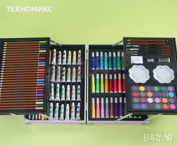 ПРОМО!!!Детски комплект за рисуване GALAXIA®, 145 части, Метална кутия, снимка 14 - Други - 51726557