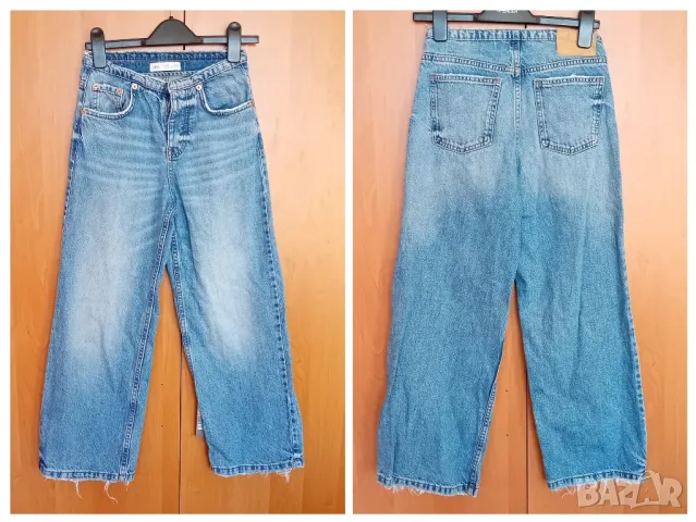 Дънки с широк крачол Zara , снимка 14 - Детски панталони и дънки - 48650199