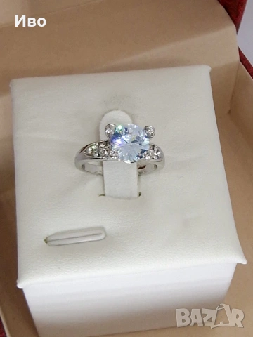 Silver Elegant Crystal Ring ✨ | дамски пръстен с кристали