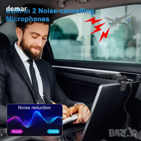 WINSAFE 4K уеб камера за компютър, 4K UHD видео разговори, PDAF автофокус, два микрофона, снимка 4 - Други - 50412378