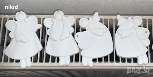 4 бр Ангел летящ ангели силиконов молд форма фондан смола шоколад гипс декор, снимка 7 - Форми - 52427300