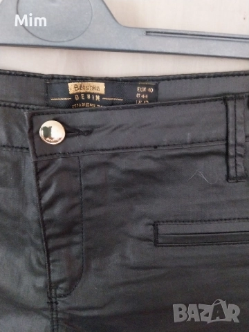 М Къси кожени, черни панталони, снимка 7 - Къси панталони и бермуди - 52419027