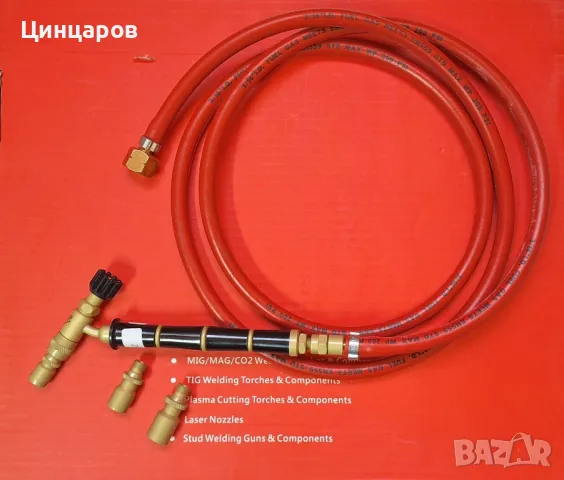 Orca,Орка горелка пропан-бутан с дюзи 10;12;14мм,маркуч дължина 2м,накрайник бутилка 