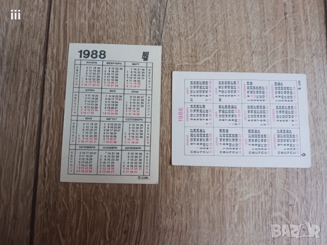 Календарчета - за колекция, снимка 10 - Колекции - 51393123