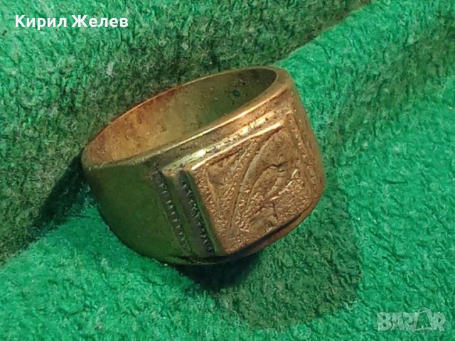 Пръстен стар бронзов РЪЧНА ИЗРАБОТКА РЕТРО ОРНАМЕНТИКА 2851, снимка 2 - Антикварни и старинни предмети - 33544661