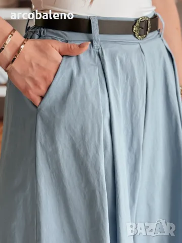 Дамска пола-панталон с колан FLOWES, 2цвята , снимка 6 - Панталони - 49611801