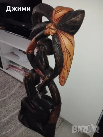 масивна африканска дърворезба, снимка 4 - Антикварни и старинни предмети - 48642994