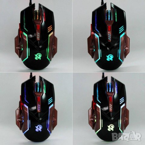 Качествена Светеща USB LED Геймърска Мишка N3